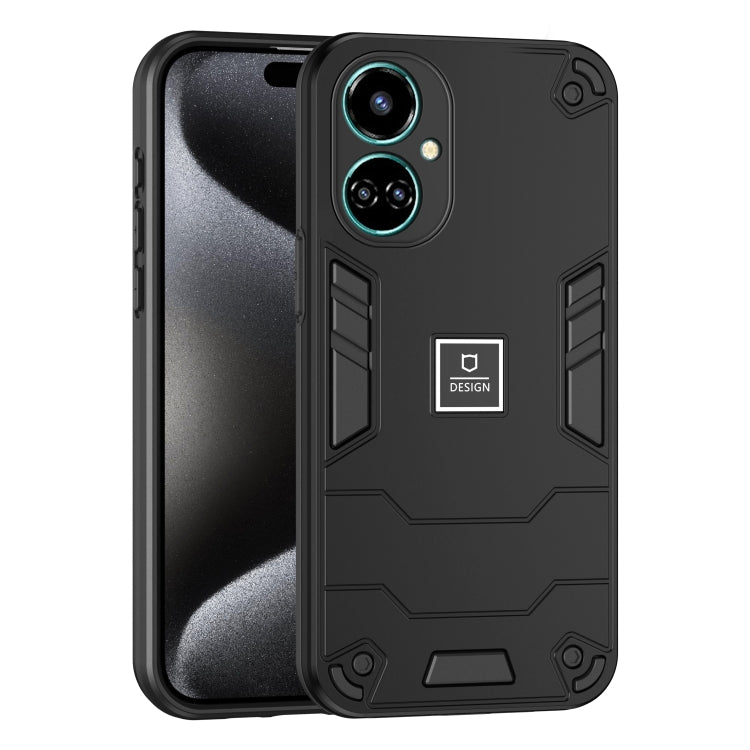 For Tecno Camon 19 2 in 1 Shockproof Phone Case(Black) - free shipping - PMC TechLife - Order now!