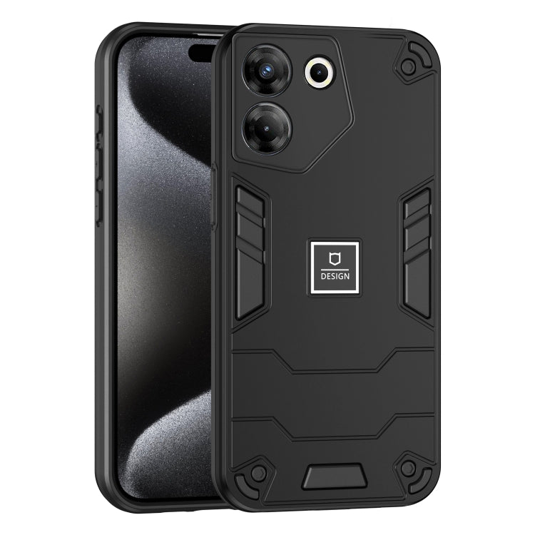 For Tecno Camon 20 Pro 5G 2 in 1 Shockproof Phone Case(Black) - Tecno Cases by PMC Jewellery | Online Shopping South Africa | PMC Jewellery | Buy Now Pay Later Mobicred