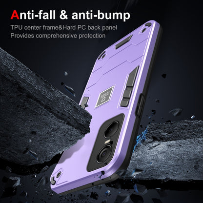 For Tecno Pop 6 Pro 2 in 1 Shockproof Phone Case(Purple) - Tecno Cases by PMC Jewellery | Online Shopping South Africa | PMC Jewellery | Buy Now Pay Later Mobicred