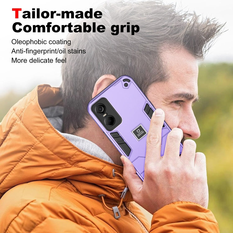 For Tecno Pop 6 Pro 2 in 1 Shockproof Phone Case(Purple) - Tecno Cases by PMC Jewellery | Online Shopping South Africa | PMC Jewellery | Buy Now Pay Later Mobicred