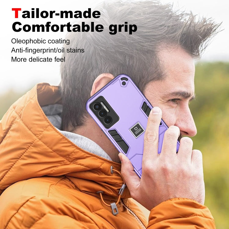 For Tecno Pova 3 2 in 1 Shockproof Phone Case(Purple) - Tecno Cases by PMC Jewellery | Online Shopping South Africa | PMC Jewellery | Buy Now Pay Later Mobicred