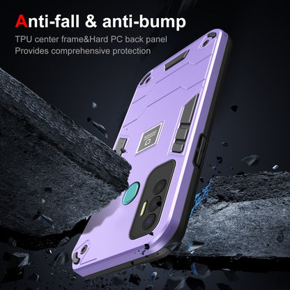 For Tecno Spark 7P 2 in 1 Shockproof Phone Case(Purple) - Tecno Cases by PMC Jewellery | Online Shopping South Africa | PMC Jewellery | Buy Now Pay Later Mobicred