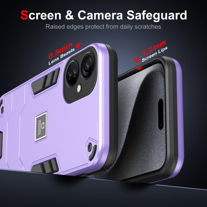 For Tecno Spark 9T 2 in 1 Shockproof Phone Case(Purple) - Tecno Cases by PMC Jewellery | Online Shopping South Africa | PMC Jewellery | Buy Now Pay Later Mobicred