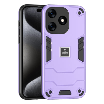 For Tecno Spark 10 2 in 1 Shockproof Phone Case(Purple) - Tecno Cases by PMC Jewellery | Online Shopping South Africa | PMC Jewellery | Buy Now Pay Later Mobicred