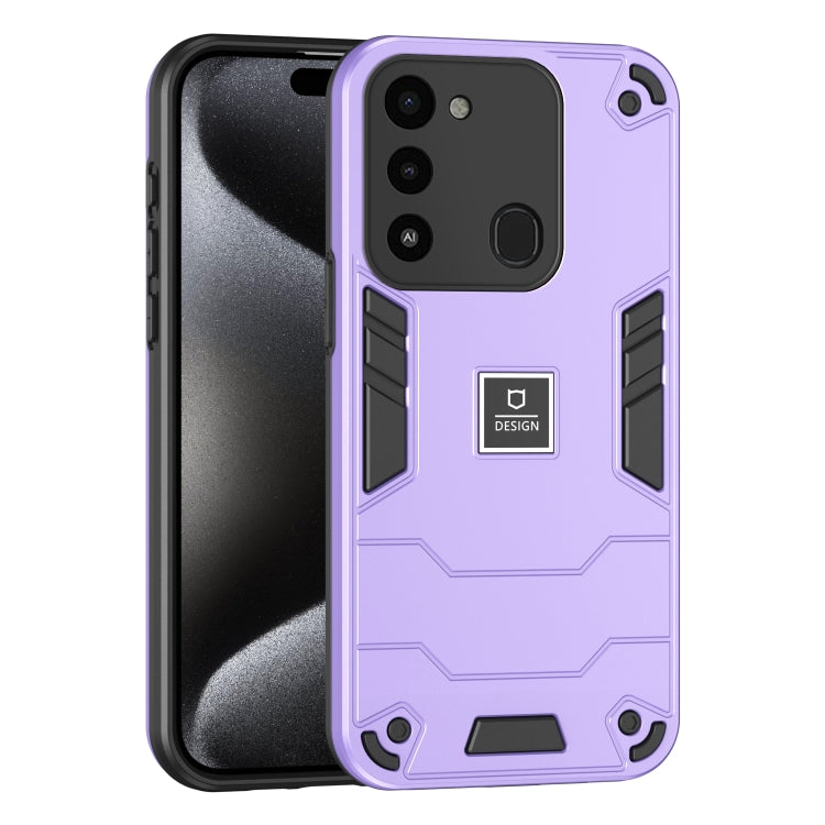 For Tecno Spark Go 2022 2 in 1 Shockproof Phone Case(Purple) - Tecno Cases by PMC Jewellery | Online Shopping South Africa | PMC Jewellery | Buy Now Pay Later Mobicred