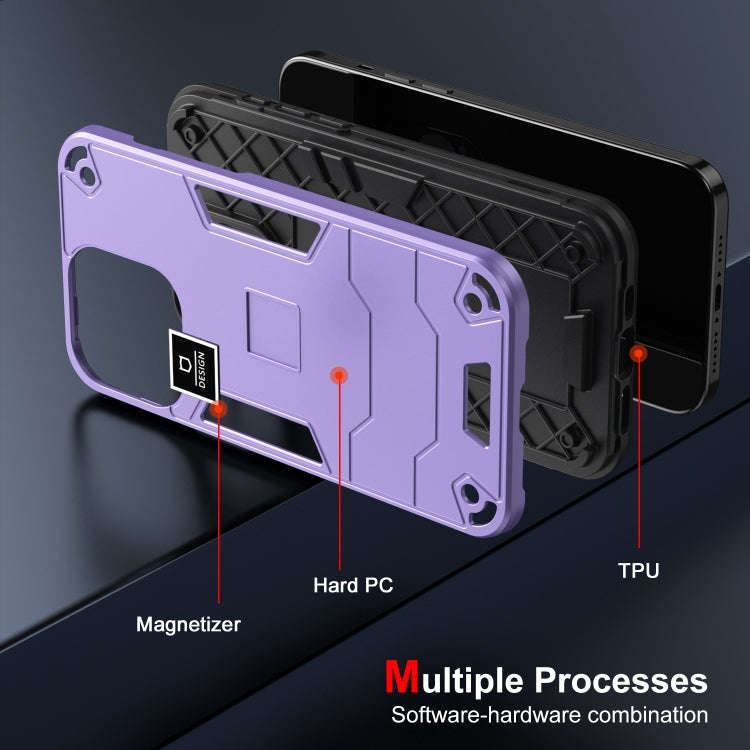 For Tecno Spark Go 2022 2 in 1 Shockproof Phone Case(Purple) - Tecno Cases by PMC TechLife | Online Shopping South Africa | PMC TechLife | Buy Now Pay Later Mobicred