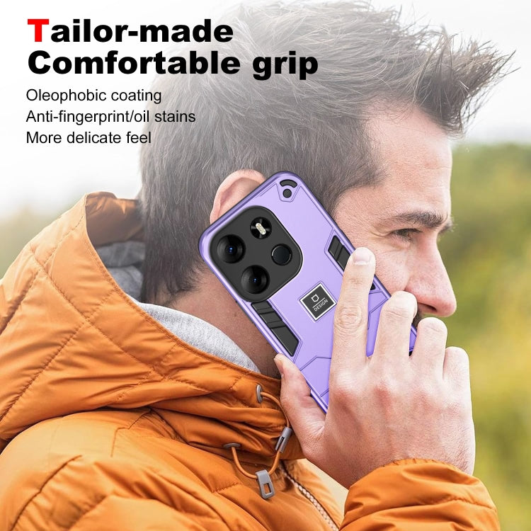 For Tecno Spark Go 2023 2 in 1 Shockproof Phone Case(Purple) - Tecno Cases by PMC Jewellery | Online Shopping South Africa | PMC Jewellery | Buy Now Pay Later Mobicred