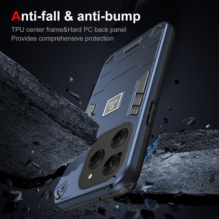 For Tecno Spark 20 Pro 2 in 1 Shockproof Phone Case(Blue) - Tecno Cases by PMC TechLife | Online Shopping South Africa | PMC TechLife | Buy Now Pay Later Mobicred