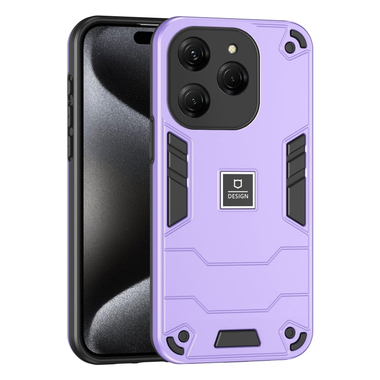 For Tecno Spark 20 Pro 2 in 1 Shockproof Phone Case(Purple) - Tecno Cases by PMC Jewellery | Online Shopping South Africa | PMC Jewellery | Buy Now Pay Later Mobicred