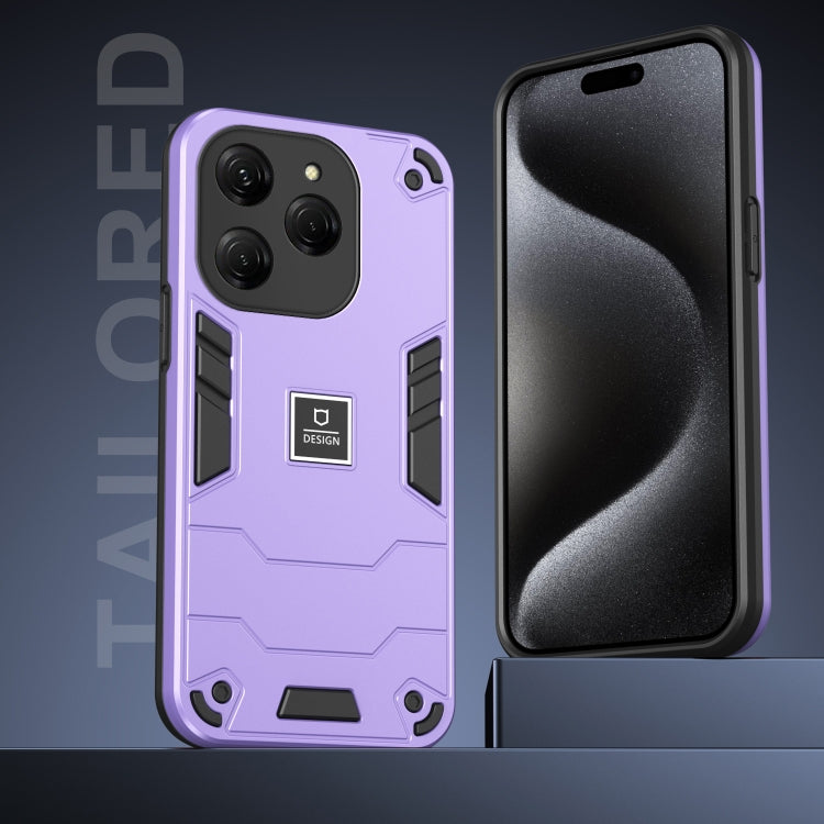 For Tecno Spark 20 Pro 2 in 1 Shockproof Phone Case(Purple) - Tecno Cases by PMC Jewellery | Online Shopping South Africa | PMC Jewellery | Buy Now Pay Later Mobicred