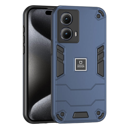 For Motorola Edge 5G 2024 Shockproof TPU Hybrid PC Phone Case(Blue) - Motorola Cases by PMC Jewellery | Online Shopping South Africa | PMC Jewellery | Buy Now Pay Later Mobicred