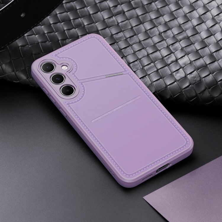 For Samsung Galaxy S25 5G DUX DUCIS Rafi II Series MagSafe Magnetic Holder RFID Phone Case(Purple) - Galaxy S25 5G Cases by DUX DUCIS | Online Shopping South Africa | PMC Jewellery | Buy Now Pay Later Mobicred