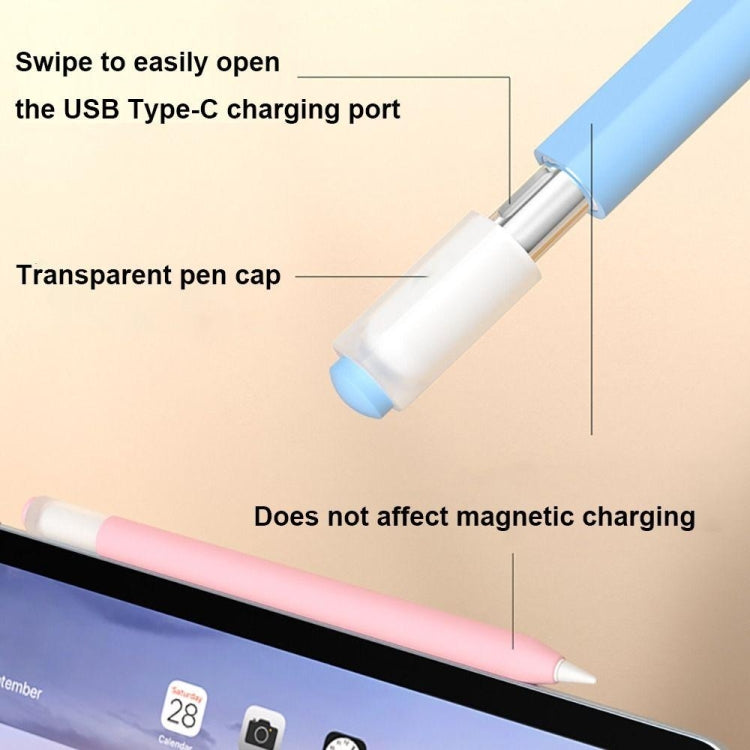 For Apple Pencil (USB-C) Jelly Silicone Stylus Pen Protective Cover(Purple) - Pencil Accessories by PMC Jewellery | Online Shopping South Africa | PMC Jewellery