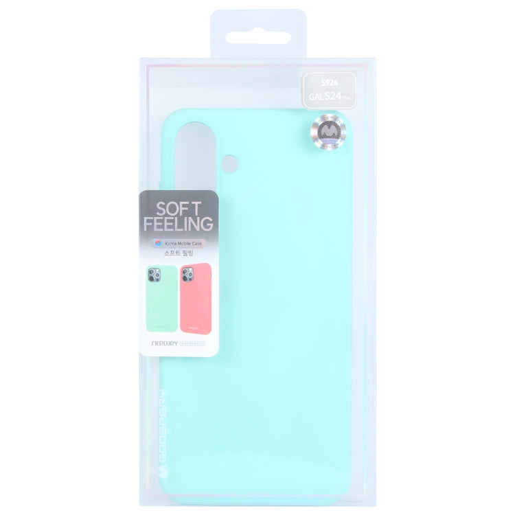 For Samsung Galaxy S24+ 5G GOOSPERY SOFT FEELING Liquid TPU Soft Phone Case(Mint Green) - Galaxy S24+ 5G Cases by GOOSPERY | Online Shopping South Africa | PMC Jewellery | Buy Now Pay Later Mobicred