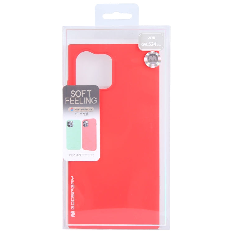 For Samsung Galaxy S24 Ultra 5G GOOSPERY SOFT FEELING Liquid TPU Soft Phone Case(Red) - Galaxy S24 Ultra 5G Cases by GOOSPERY | Online Shopping South Africa | PMC Jewellery | Buy Now Pay Later Mobicred