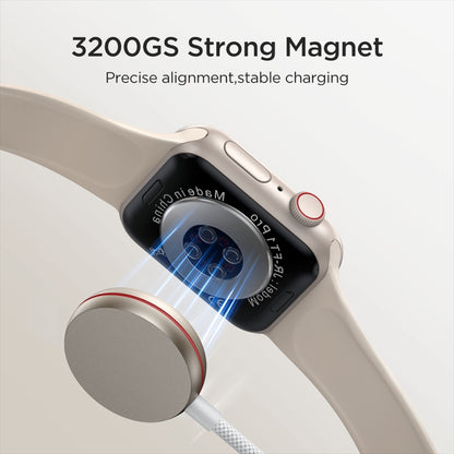 JOYROOM S-IW011 3.5W Magnetic Wireless Charger For Apple Watch Series, Length: 1.2m(White) - Charger / Holder by JOYROOM | Online Shopping South Africa | PMC Jewellery | Buy Now Pay Later Mobicred