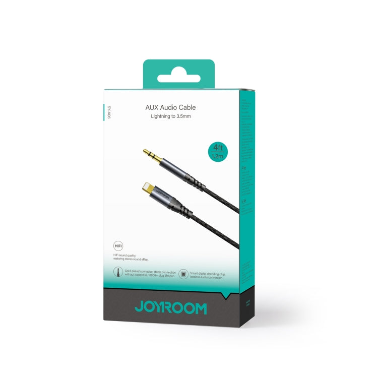 JOYROOM SY-A06 Transsion Series 8 Pin to 3.5mm AUX Audio Adapter Cable, Length: 1.2m(Black) - Video & Audio Cable by JOYROOM | Online Shopping South Africa | PMC Jewellery | Buy Now Pay Later Mobicred