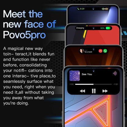 Povo5pro / PU31, 3GB+32GB, 6.53 inch Face Identification Android 8.1 MTK6753 Octa Core, Network: 4G, AI GPT4, Dual SIM(Silver) -  by PMC Jewellery | Online Shopping South Africa | PMC Jewellery