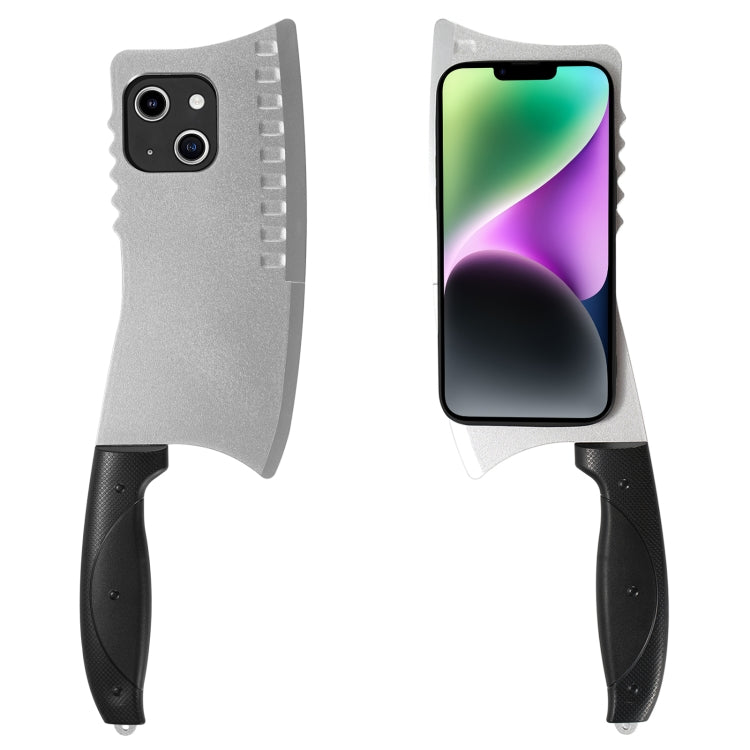 For iPhone 14 Simulated Kitchen Knife TPU + PC Phone Case(Silver) - iPhone 14 Cases by PMC TechLife | Online Shopping South Africa | PMC TechLife