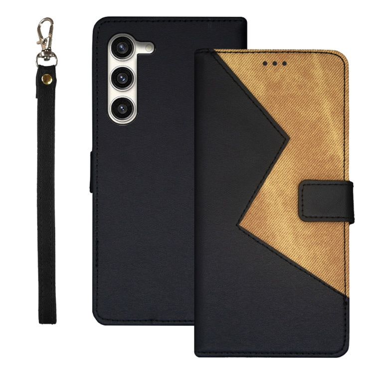 For Samsung Galaxy S24+ 5G idewei Two-color Splicing Leather Phone Case(Black) - Galaxy S24+ 5G Cases by idewei | Online Shopping South Africa | PMC Jewellery | Buy Now Pay Later Mobicred