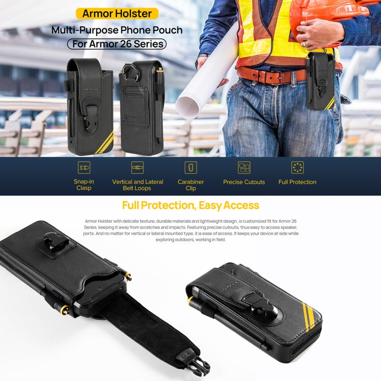 For Ulefone Armor 26 Ultra Ulefone Armor Holster Multi-Purpose Phone Pouch Waist Bag(Black) - free shipping - PMC Jewellery - Order now!