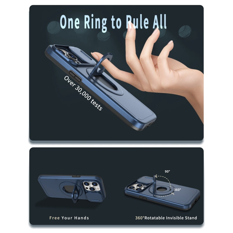 For iPhone 13 Camshield MagSafe Ring Holder Armor Phone Case(Blue) - free shipping - PMC TechLife - Order now!