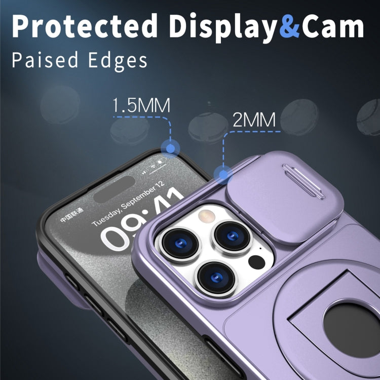 For iPhone 11 Pro Max Camshield MagSafe Ring Holder Armor Phone Case(Purple) - iPhone 11 Pro Max Cases by PMC TechLife | Online Shopping South Africa | PMC TechLife