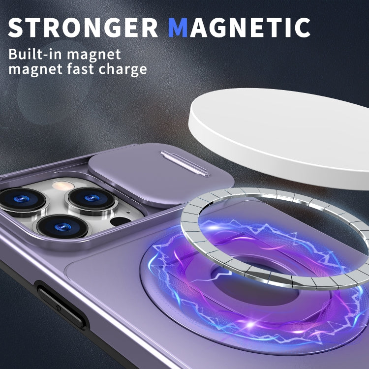 For iPhone 16 Pro Max Camshield MagSafe Ring Holder Armor Phone Case(Purple) - iPhone 16 Pro Max Cases by PMC TechLife | Online Shopping South Africa | PMC TechLife | Buy Now Pay Later Mobicred