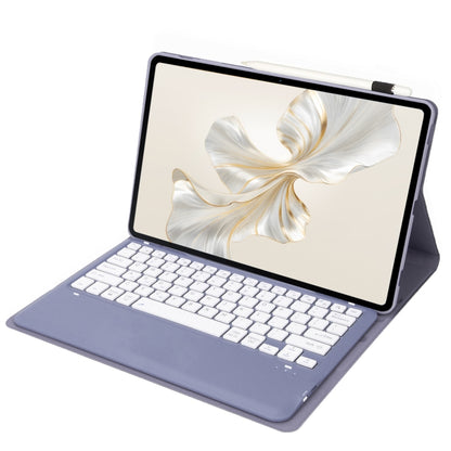 For Honor Pad 9 AH19 TPU Ultra-thin Detachable Bluetooth Keyboard Tablet Leather Case(Purple) - Huawei Keyboard by PMC Jewellery | Online Shopping South Africa | PMC Jewellery