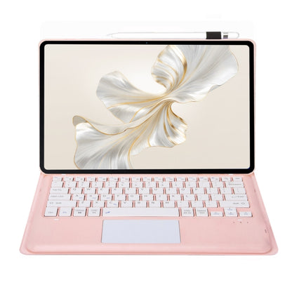 For Honor Pad 9 AH19-A TPU Ultra-thin Detachable Bluetooth Keyboard Tablet Leather Case with Touchpad(Pink) - Huawei Keyboard by PMC Jewellery | Online Shopping South Africa | PMC Jewellery