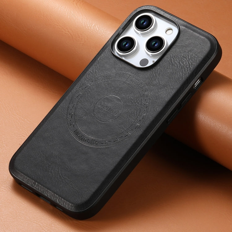 For iPhone 13 Pro Max Denior Cowhide Texture Leather MagSafe Phone Case(Black) - free shipping - PMC TechLife - Order now!