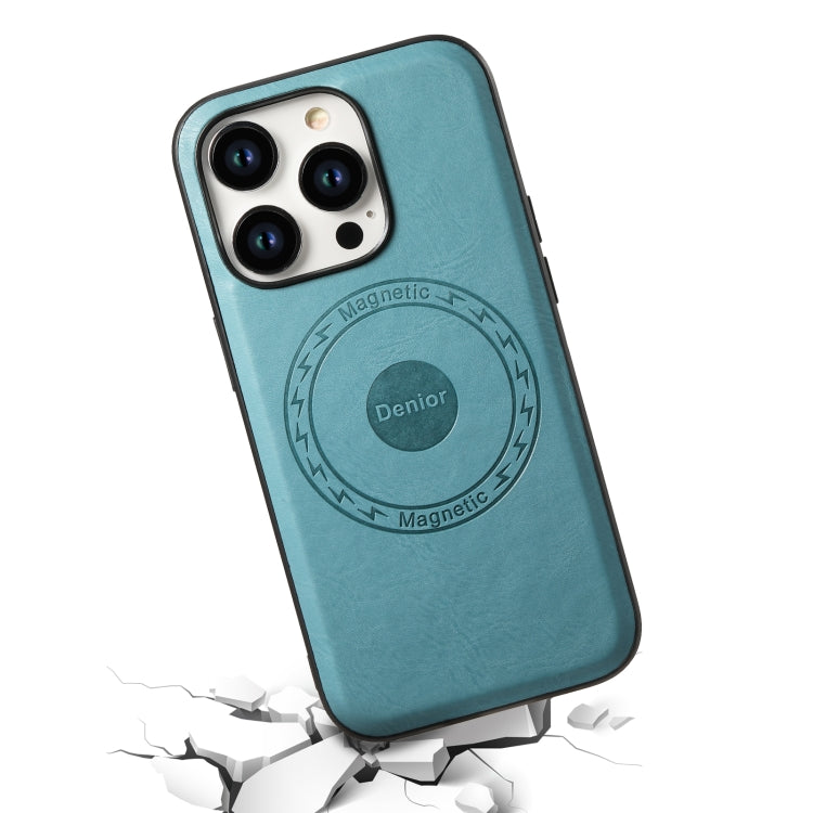For iPhone 12 Pro Max Denior Cowhide Texture Leather MagSafe Phone Case(Blue) - free shipping - PMC TechLife - Order now!