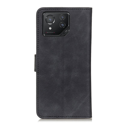 For Asus ROG Phone 8 KHAZNEH Retro Texture Flip Leather Phone Case(Black) - ASUS Cases by PMC Jewellery | Online Shopping South Africa | PMC Jewellery | Buy Now Pay Later Mobicred