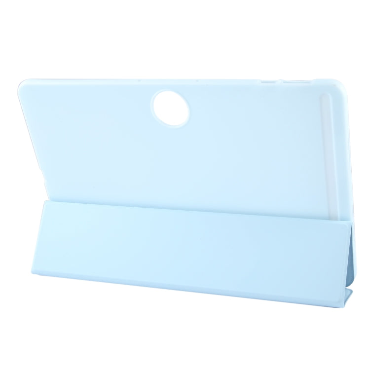 For Honor Pad 9 Tri-fold Silicone Leather Tablet Case(Ice Blue) - Honor by PMC Jewellery | Online Shopping South Africa | PMC Jewellery