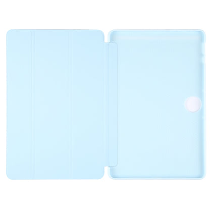 For Honor Pad 9 Tri-fold Silicone Leather Tablet Case(Ice Blue) - Honor by PMC Jewellery | Online Shopping South Africa | PMC Jewellery