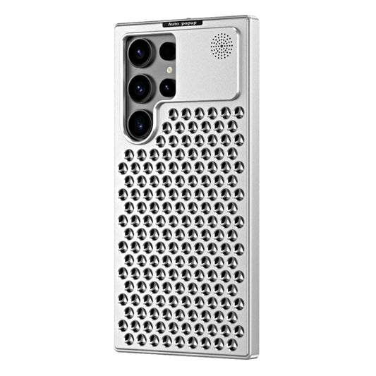 For Samsung Galaxy S24 Ultra 5G R-JUST RJ58 Aromatherapy Metal Cooling Phone Case(Silver) - Galaxy S24 Ultra 5G Cases by R-JUST | Online Shopping South Africa | PMC Jewellery | Buy Now Pay Later Mobicred