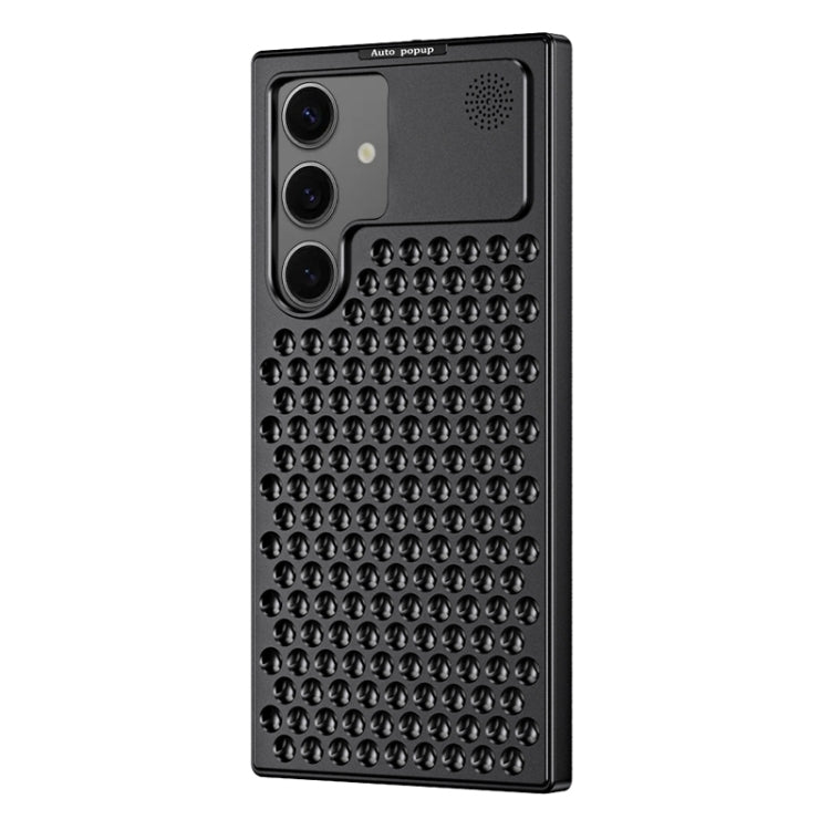 For Samsung Galaxy S24+ 5G R-JUST RJ58 Aromatherapy Metal Cooling Phone Case(Black) - Galaxy S24+ 5G Cases by R-JUST | Online Shopping South Africa | PMC Jewellery | Buy Now Pay Later Mobicred