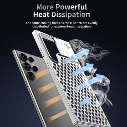 For Samsung Galaxy S24 Ultra 5G R-JUST RJ58 Aromatherapy Metal Cooling Phone Case(Silver) - Galaxy S24 Ultra 5G Cases by R-JUST | Online Shopping South Africa | PMC Jewellery | Buy Now Pay Later Mobicred