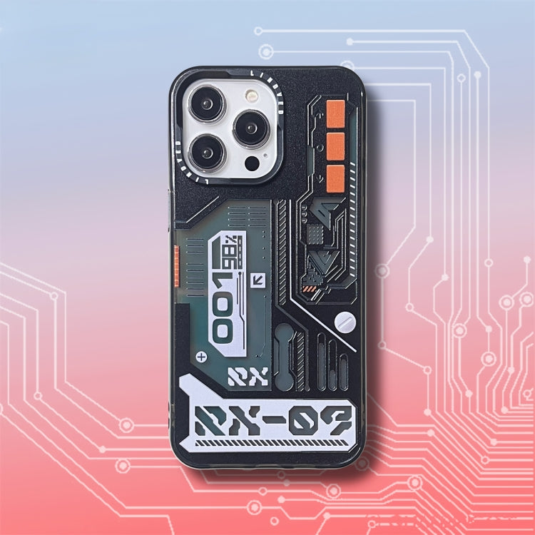 For iPhone 15 Pro Mecha Circuit Board Pattern Phone Case(Black) - iPhone 15 Pro Cases by PMC TechLife | Online Shopping South Africa | PMC TechLife