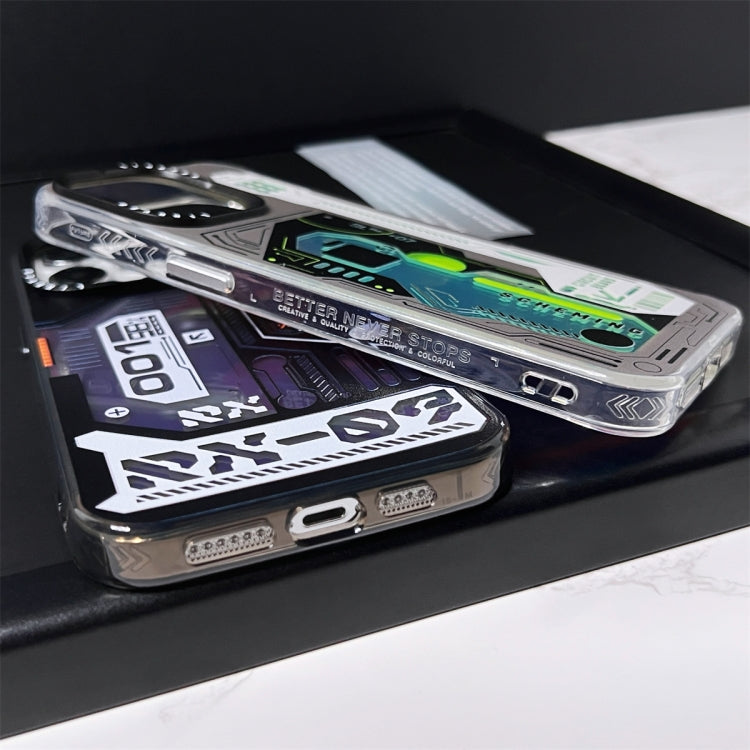 For iPhone 15 Pro Mecha Circuit Board Pattern Phone Case(Black) - iPhone 15 Pro Cases by PMC TechLife | Online Shopping South Africa | PMC TechLife