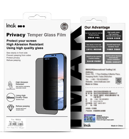 For vivo X100 5G / X100 Pro 5G imak 3D Curved Privacy Full Screen Tempered Glass Film - X100 Pro Tempered Glass by imak | Online Shopping South Africa | PMC Jewellery | Buy Now Pay Later Mobicred