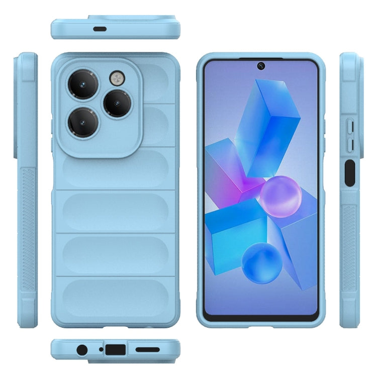 For Infinix Hot 40 Pro / Hot 40 Magic Shield TPU + Flannel Phone Case(Light Blue) - Infinix Cases by PMC Jewellery | Online Shopping South Africa | PMC Jewellery | Buy Now Pay Later Mobicred