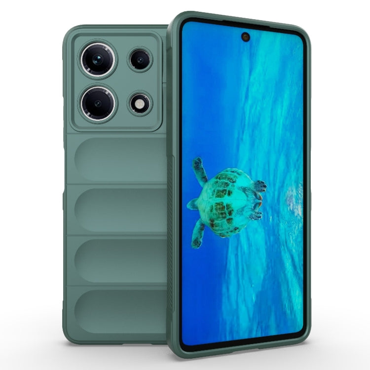 For Infinix Note 30 4G Magic Shield TPU + Flannel Phone Case(Dark Green) - Infinix Cases by PMC TechLife | Online Shopping South Africa | PMC TechLife | Buy Now Pay Later Mobicred