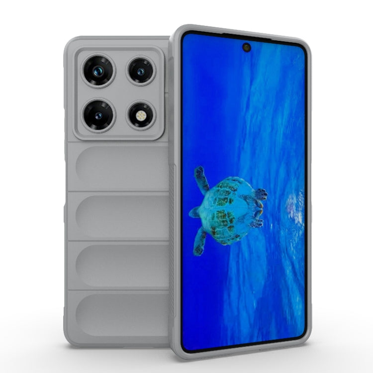 For Infinix Note 30 Pro X6788 Magic Shield TPU + Flannel Phone Case(Grey) - Infinix Cases by PMC TechLife | Online Shopping South Africa | PMC TechLife | Buy Now Pay Later Mobicred