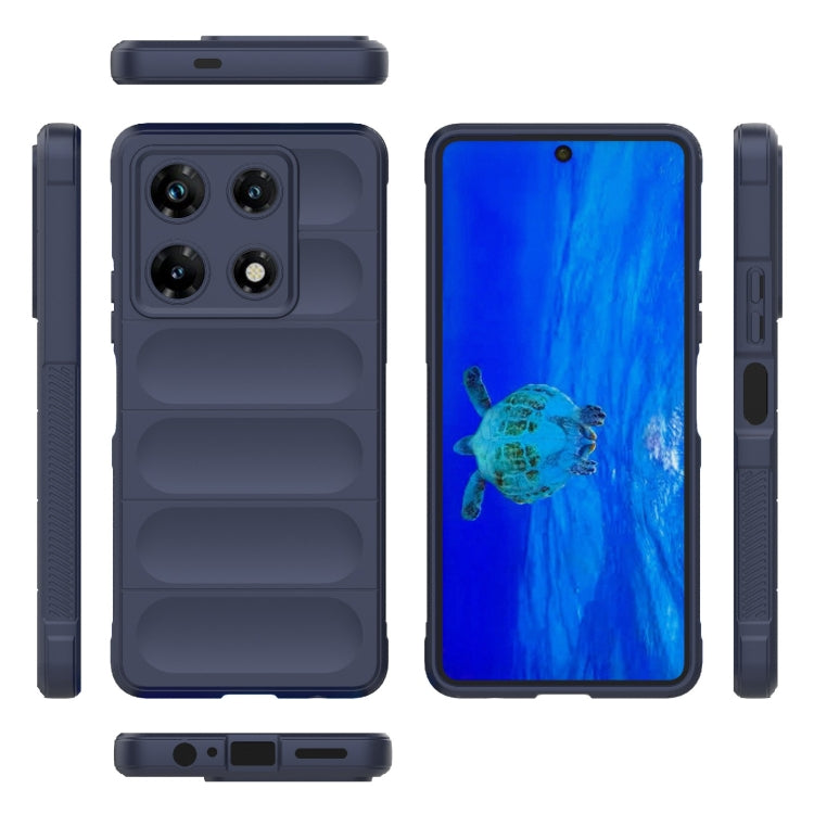 For Infinix Note 30 Pro X6788 Magic Shield TPU + Flannel Phone Case(Dark Blue) - Infinix Cases by PMC Jewellery | Online Shopping South Africa | PMC Jewellery | Buy Now Pay Later Mobicred