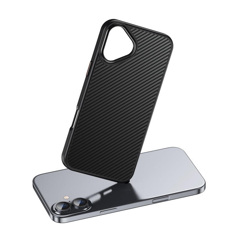 For iPhone 16 Plus Kevlar Fiber Shockproof MagSafe Phone Case(Black) - iPhone 16 Plus Cases by PMC Jewellery | Online Shopping South Africa | PMC Jewellery | Buy Now Pay Later Mobicred