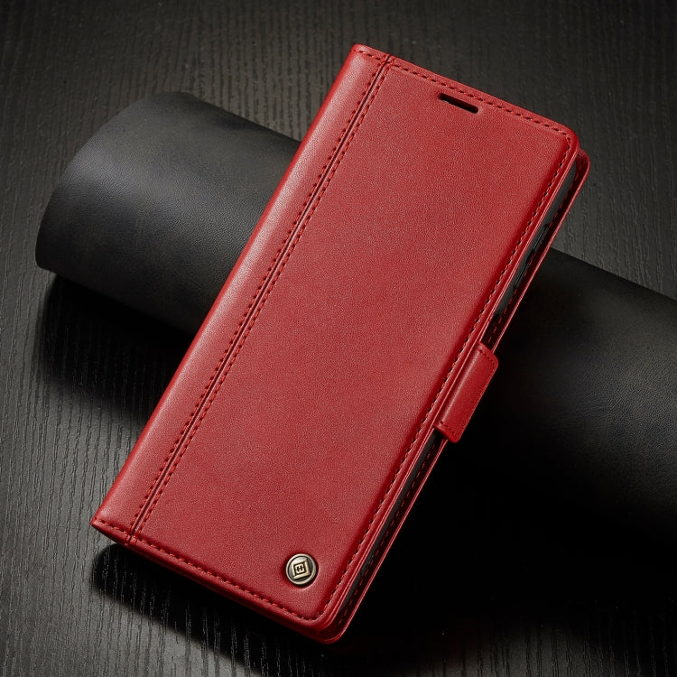 For Samsung Galaxy S24 LC.IMEEKE Skin-friendly Card Slots Leather Phone Case(Red) - Galaxy S24 5G Cases by LC.IMEEKE | Online Shopping South Africa | PMC Jewellery | Buy Now Pay Later Mobicred