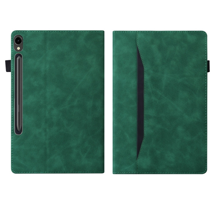 For Samsung Galaxy Tab S11 /  S10 /S9 Splicing Shockproof Smart Leather Tablet Case(Green) - free shipping - PMC Jewellery - Order now!