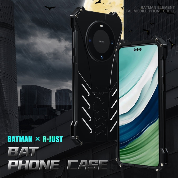 For Huawei Mate 60 R-JUST Batman Metal Mobile Phone Protective Case(Black) - Huawei Cases by R-JUST | Online Shopping South Africa | PMC TechLife | Buy Now Pay Later Mobicred