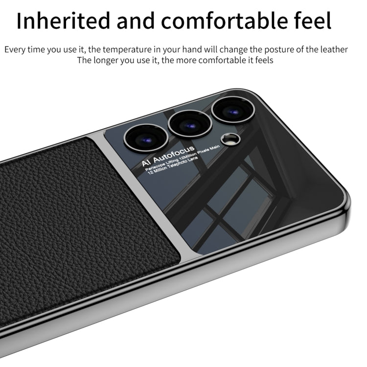 For Samsung Galaxy S24+ 5G GKK Plating TPU + Leather Full Coverage Phone Case(Carbon Fibre) - Galaxy Phone Cases by GKK | Online Shopping South Africa | PMC Jewellery | Buy Now Pay Later Mobicred